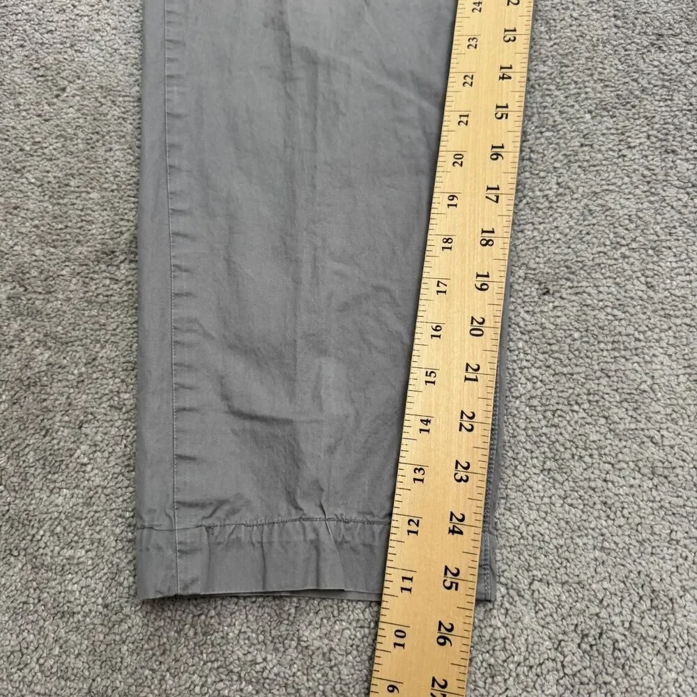 Banana Republic Aiden Fit Chino Pants Mens 36x32 Gray Tapered Leg Elastic Waist